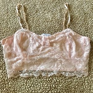Lace pink bralette